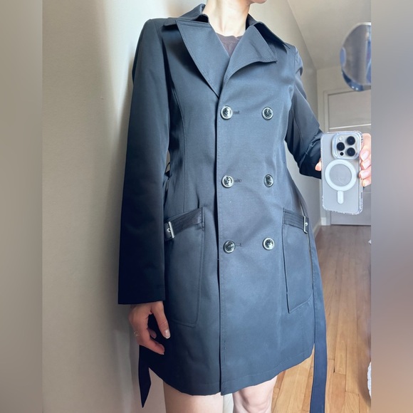VIA SPIGA Navy Trench Coat in XS - Picture 3 of 13